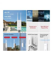 Mercusys Маршрутизатор MB118-4G N300, 4G/LTE, 1xFE LAN, outdoor