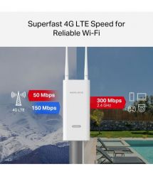 Mercusys Маршрутизатор MB118-4G N300, 4G/LTE, 1xFE LAN, outdoor