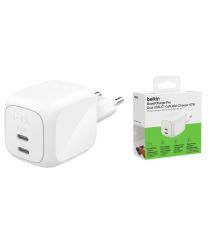 Belkin Зарядний пристрій мережевий Belkin 67Вт 2хUSB-С GAN PD PPS, білий