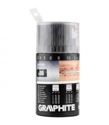 Graphite Набір свердел GRAPHITE по металу, дереву, цеглі: 3-6, 8, 10 мм, 18шт