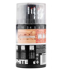 Graphite Набір свердел GRAPHITE по металу, дереву, цеглі: 3-6, 8, 10 мм, 18шт