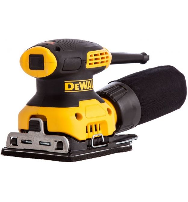 DeWALT Шліфмашина вібраційна DeWalt 230Вт 14000об/хв 108х115мм амплітуда 1.6мм 1.28кг