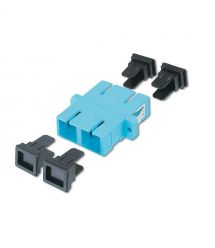 Digitus DIGITUS FO Coupler, Duplex, SC to SC, MM OM3, Aqua ceramic sleeve, polymer housing, incl. screws