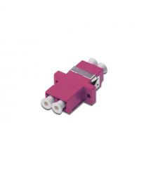 Digitus DIGITUS FO Coupler, Duplex, LC to LC, MM OM4, Violet ceramic sleeve, polymer housing, incl. screws
