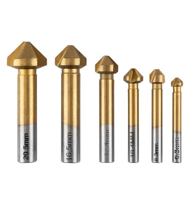 Graphite Набір свердел конічних для фрезування GRAPHITE TiN 6.3-20.5мм кейс 6шт