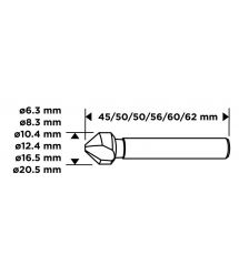 Graphite Набір свердел конічних для фрезування GRAPHITE TiN 6.3-20.5мм кейс 6шт