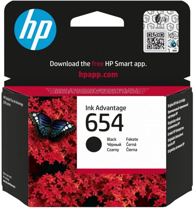 HP Картридж із друкуючою головкою струменевий HP No.654 DJ IA 2976/4376/6575 Black