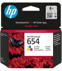 HP Картридж із друкуючою головкою струменевий HP No.654 DJ IA 2976/4376/6575 Tri-color