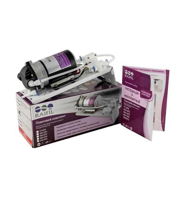 Ecosoft Помпа Raifil для побутових фільтрів зворотного осмосу 50-75 гал/добу