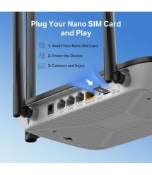 Mercusys Маршрутизатор MB115-4G N300, 4G/LTE, 3xFE LAN, 1xFE WAN