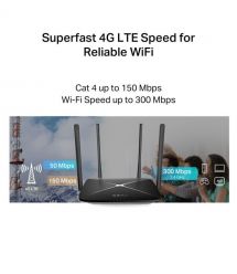Mercusys Маршрутизатор MB115-4G N300, 4G/LTE, 3xFE LAN, 1xFE WAN