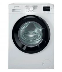 Indesit Стиральная машина фронтальная, 8кг, 1200, A+++, 54.6см, дисплей, пар, инвертор, люк черный, белый
