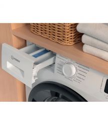 Indesit Стиральная машина фронтальная, 8кг, 1200, A+++, 54.6см, дисплей, пар, инвертор, люк черный, белый