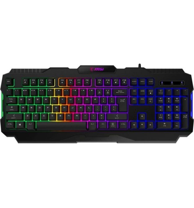 MSI Клавиатура мембранная MSI FORGE GK100 104key, USB-A, EN/UKR/RU, ColorLED, чорний