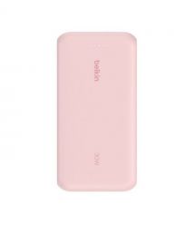 Belkin Акумулятор портативний літій-іонний Power Bank Belkin 20000мА·год, 20Вт, з інтегрованим кабелем USB-C, рожевий