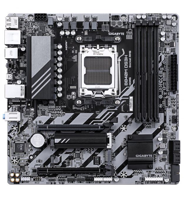 Gigabyte Материнська плата B840M DS3H sAM5 B840 4xDDR5 M.2 HDMI DP mATX
