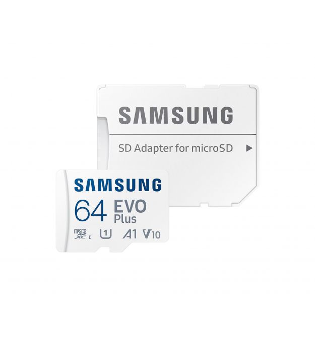 Samsung Карта памяти microSDXC 64GB C10 UHS-I R130MB/s Evo Plus + SD
