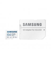 Samsung Карта памяти microSDXC 64GB C10 UHS-I R130MB/s Evo Plus + SD