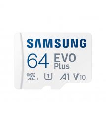 Samsung Карта памяти microSDXC 64GB C10 UHS-I R130MB/s Evo Plus + SD
