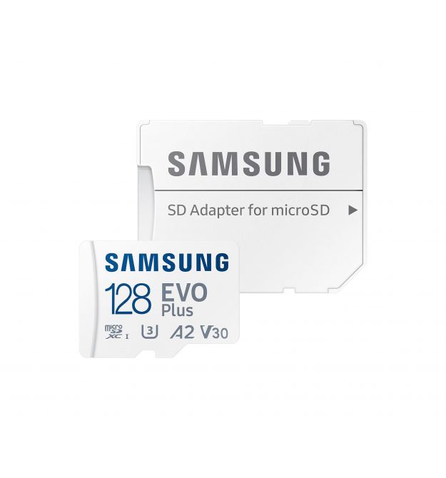 Samsung Карта памяти microSD 128GB C10 UHS-I R130MB/s Evo Plus + SD