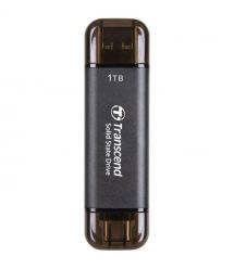 Transcend Портативный SSD Transcend 1TB USB 3.1 Gen 2 Type-A + Type-C ESD310 Черный