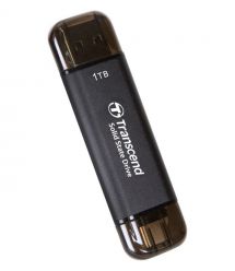 Transcend Портативный SSD Transcend 1TB USB 3.1 Gen 2 Type-A + Type-C ESD310 Черный