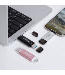 Transcend Портативный SSD Transcend 1TB USB 3.1 Gen 2 Type-A + Type-C ESD310 Черный