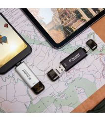 Transcend Портативный SSD Transcend 1TB USB 3.1 Gen 2 Type-A + Type-C ESD310 Черный