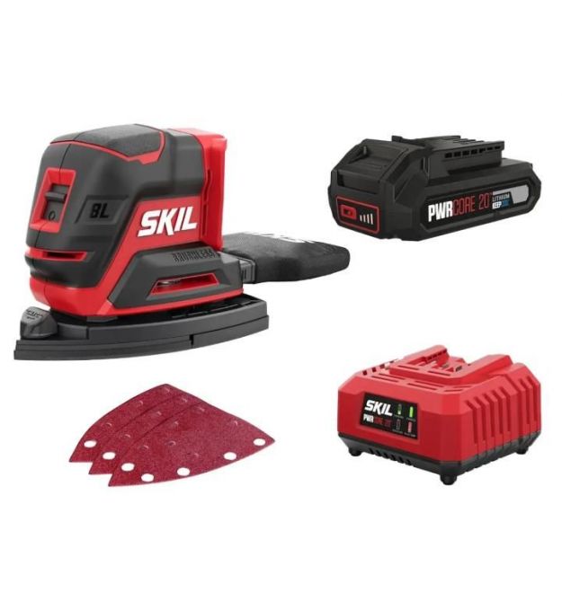 Skil Шлифмашина вибрационная аккумуляторная 3720 CC Compact бесщеточная 20В акб 1х2.5А·ч 151х102мм 0.7кг