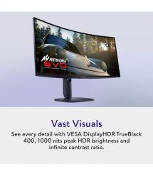 Dell Монитор 34" AW3425DW 2xHDMI, DP, USB, QD-OLED, 3440x1440, 21:9, 240Hz, 0.03ms, DCI-P3 99.3%, CURVED, G-SYNC, FreeSyn