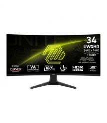 MSI Монитор 34" MAG 346CQ 2xHDMI, DP, Audio, VA, 3440x1440, 21:9, 180Hz, 1ms, sRGB 100%, CURVED, AdaptiveSync