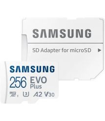 Samsung Карта памяти Samsung microSD 256GB C10 UHS-I R130MB/s Evo Plus + SD