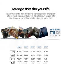 Samsung Карта памяти Samsung microSD 256GB C10 UHS-I R130MB/s Evo Plus + SD