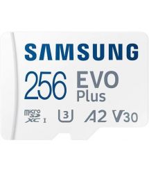 Samsung Карта памяти Samsung microSD 256GB C10 UHS-I R130MB/s Evo Plus + SD