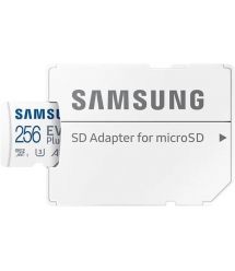 Samsung Карта памяти Samsung microSD 256GB C10 UHS-I R130MB/s Evo Plus + SD