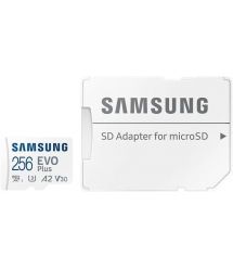 Samsung Карта памяти Samsung microSD 256GB C10 UHS-I R130MB/s Evo Plus + SD