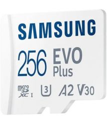 Samsung Карта памяти Samsung microSD 256GB C10 UHS-I R130MB/s Evo Plus + SD