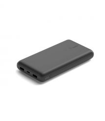 Belkin Аккумулятор портативный литий-ионный Power Bank 20000mAh, 15W Dual USB-A, USB-C, black