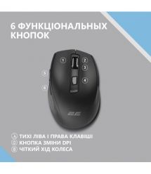 2E Мышь MF250 Silent WL Black