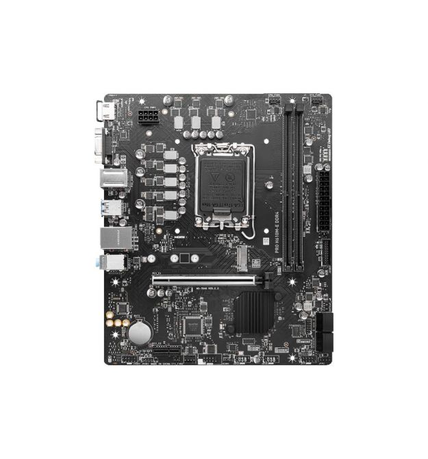 MSI Материнcкая плата PRO H610M-E DDR4 s1700 H610 2xDDR4 M.2 HDMI DSub mATX