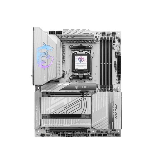 MSI Материнcкая плата MPG X870E EDGE TI WIFI sAM5 X870E 4xDDR5 M.2 HDMI WiFi BT ATX