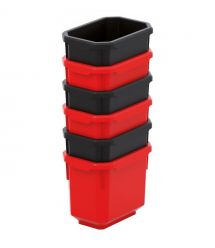 Kistenberg Набор контейнеров для хранения TITAN, 6 шт, 11*7.5*26.3см, пластик, красные и черные