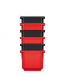 Kistenberg Набор контейнеров для хранения TITAN, 6 шт, 11*7.5*26.3см, пластик, красные и черные
