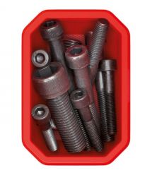 Kistenberg Набор контейнеров для хранения TITAN, 6 шт, 11*7.5*26.3см, пластик, красные и черные