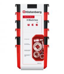 Kistenberg Набор контейнеров для хранения X Block, 6шт, 14*7.5*28см, пластик, красные и черные