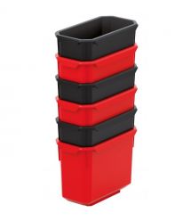 Kistenberg Набор контейнеров для хранения X Block, 6шт, 14*7.5*28см, пластик, красные и черные