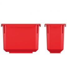 Kistenberg Набор контейнеров для хранения X Block, 6шт, 14*7.5*28см, пластик, красные и черные