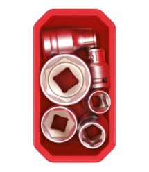 Kistenberg Набор контейнеров для хранения X Block, 6шт, 14*7.5*28см, пластик, красные и черные