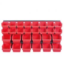 Kistenberg Панель подвесная с набором контейнеров для хранения KOR1, 2 панели 38.6*1.8*39см, 28 контейнеров, пластик