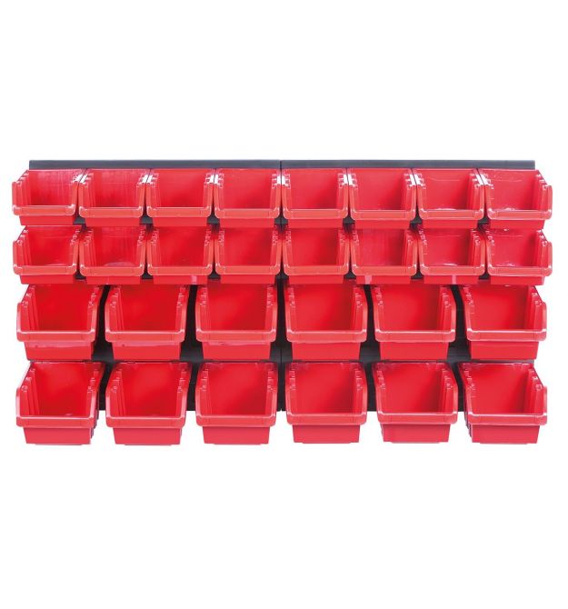 Kistenberg Панель подвесная с набором контейнеров для хранения KOR1, 2 панели 38.6*1.8*39см, 28 контейнеров, пластик